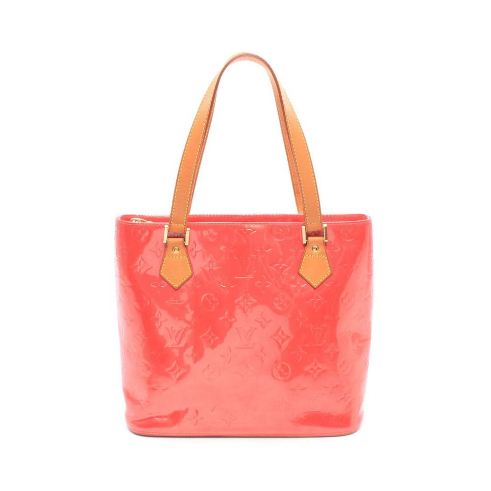 Louis Vuitton Houston Monogram Top Handle Bag Leather Red